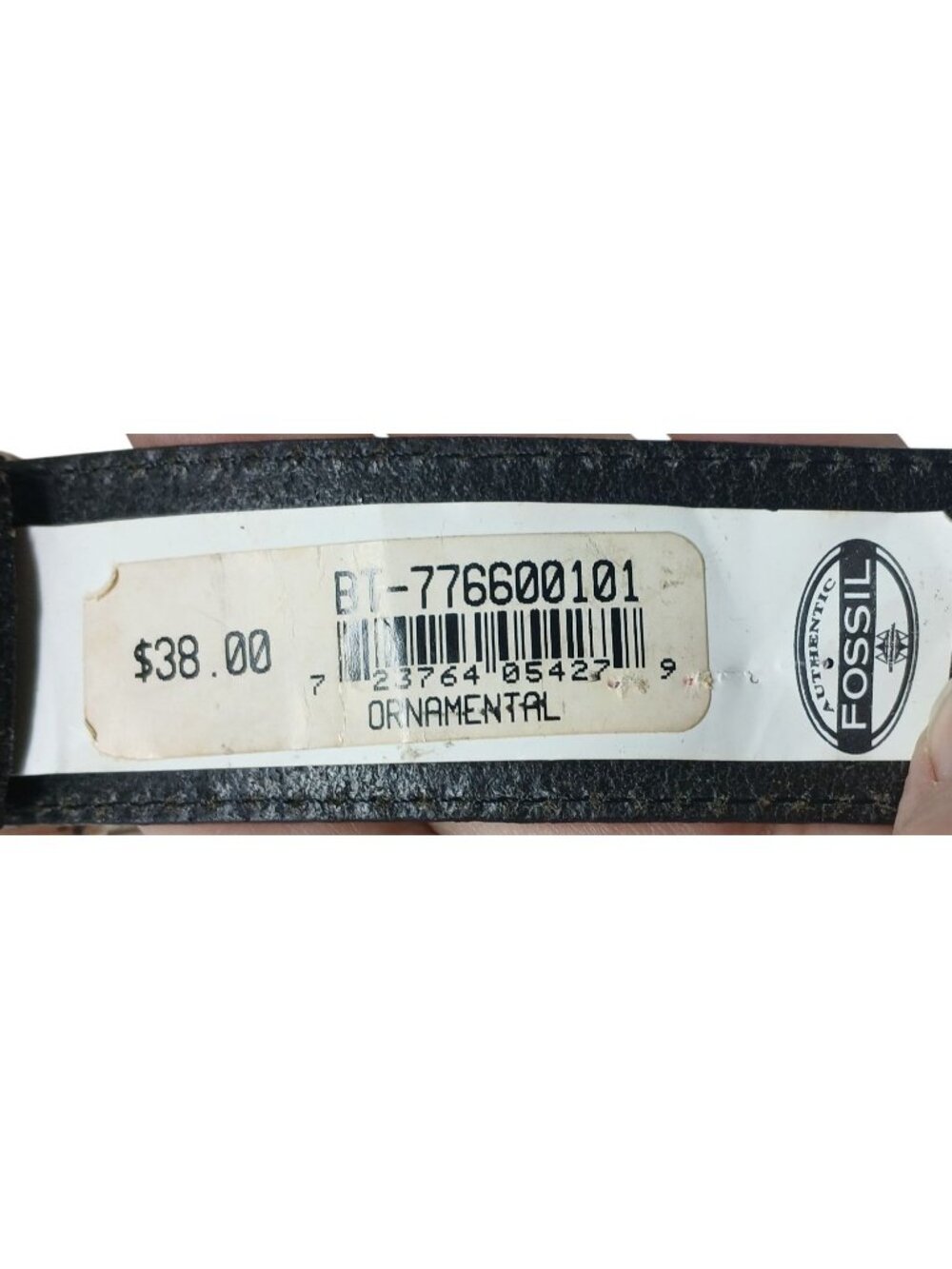Fossil Black Leather Belt Silver-Tone Buckle & Accents Women Small Western #I-1H - Picture 3 of 9